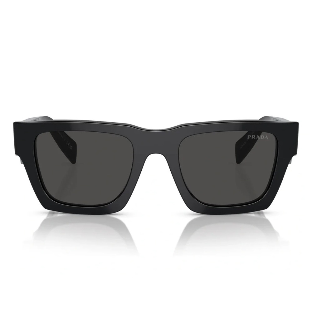 NEW PRADA SQUARE PRA06S 16K08Z SUNGLASSES PRADA PR A06S 16K08Z BLACK - Picture 4 of 6